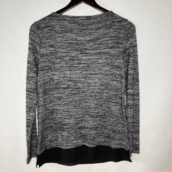 White House Black Market Women's Grey Round Neck Pull Over Blouse Top Size XS - Picture 10 of 10